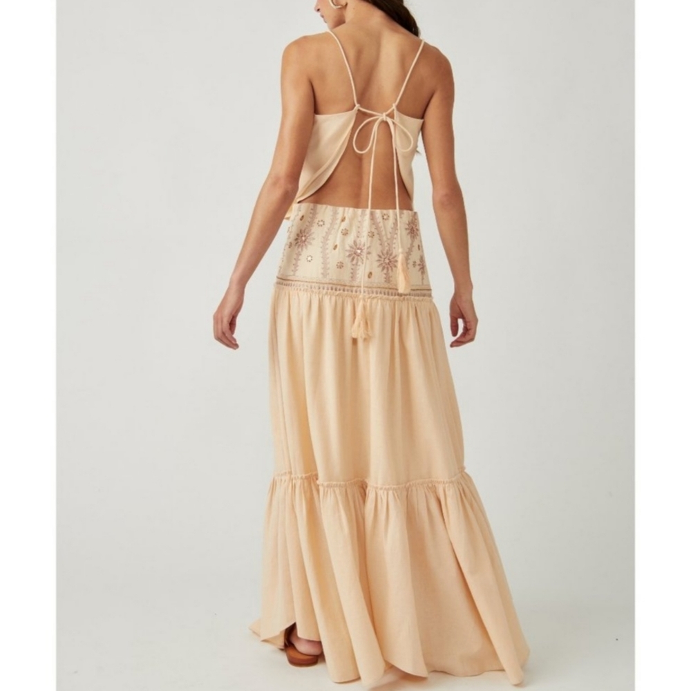FREE PEOPLE Crystal Cove Set / Linen Size M - Picture 9 of 10